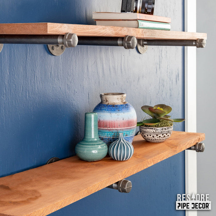 RESTORE Sunset Cedar 36 in. Shelves with Straight Brackets - Sweatfully