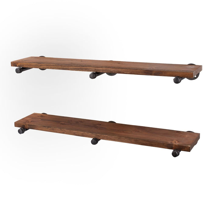 RESTORE Autumn Brown 36 in. Shelves with Straight Brackets - Sweatfully