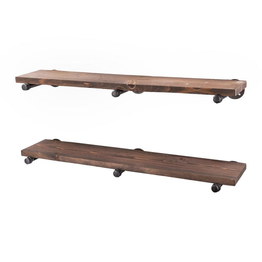 RESTORE Sunset Brown 36 in. Shelves with Straight Brackets - Sweatfully