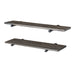 RESTORE Boulder Black 36 in. Shelves with Noir Pre-finished Straight Brackets - Sweatfully