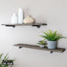RESTORE Boulder Black 36 in. Shelves with Noir Pre-finished Straight Brackets - Sweatfully