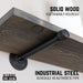 RESTORE Boulder Black 36 in. Shelves with Noir Pre-finished Straight Brackets - Sweatfully
