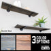 RESTORE Boulder Black 36 in. Shelves with Noir Pre-finished Straight Brackets - Sweatfully