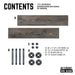 RESTORE Boulder Black 36 in. Shelves with Noir Pre-finished Straight Brackets - Sweatfully