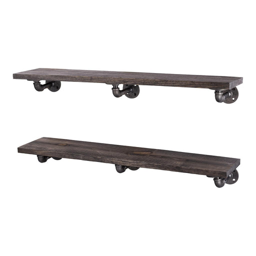 RESTORE Boulder Black 36 in. Shelves with L-Shaped Brackets - Sweatfully