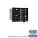 Salsbury 6 Door High Recessed Mounted 4C Horizontal Mailbox with 5 Doors and 1 Parcel Locker in Black with Private Access - Front Loading - Sweatfully