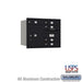 Salsbury 6 Door High Recessed Mounted 4C Horizontal Mailbox with 5 Doors and 1 Parcel Locker in Black with USPS Access - Rear Loading - Sweatfully