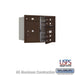 Salsbury 6 Door High Recessed Mounted 4C Horizontal Mailbox with 5 Doors and 1 Parcel Locker in Bronze with USPS Access - Front Loading - Sweatfully