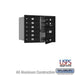 Salsbury 6 Door High Recessed Mounted 4C Horizontal Mailbox with 9 Doors in Black with USPS Access - Front Loading - Sweatfully