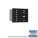Salsbury 6 Door High Recessed Mounted 4C Horizontal Mailbox with 9 Doors in Black with Private Access - Rear Loading - Sweatfully