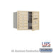 Salsbury 6 Door High Recessed Mounted 4C Horizontal Mailbox with 9 Doors in Sandstone with USPS Access - Front Loading - Sweatfully