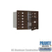 Salsbury 6 Door High Recessed Mounted 4C Horizontal Mailbox with 9 Doors in Bronze with Private Access - Front Loading - Sweatfully