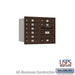 Salsbury 6 Door High Recessed Mounted 4C Horizontal Mailbox with 9 Doors in Bronze with USPS Access - Rear Loading - Sweatfully
