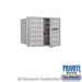 Salsbury 6 Door High Recessed Mounted 4C Horizontal Mailbox with 10 Doors in Aluminum with Private Access - Front Loading - Sweatfully