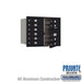 Salsbury 6 Door High Recessed Mounted 4C Horizontal Mailbox with 10 Doors in Black with Private Access - Front Loading - Sweatfully