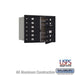 Salsbury 6 Door High Recessed Mounted 4C Horizontal Mailbox with 10 Doors in Black with USPS Access - Front Loading - Sweatfully