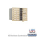 Salsbury 6 Door High Recessed Mounted 4C Horizontal Mailbox with 10 Doors in Sandstone with USPS Access - Front Loading - Sweatfully