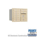 Salsbury 6 Door High Recessed Mounted 4C Horizontal Mailbox with 10 Doors in Sandstone with Private Access - Rear Loading - Sweatfully