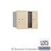 Salsbury 6 Door High Recessed Mounted 4C Horizontal Parcel Locker with 2 Parcel Lockers in Sandstone with USPS Access - Front Loading - Sweatfully