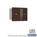 Salsbury 6 Door High Recessed Mounted 4C Horizontal Parcel Locker with 2 Parcel Lockers in Bronze with USPS Access - Front Loading - Sweatfully