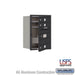 Salsbury 6 Door High Recessed Mounted 4C Horizontal Mailbox with 3 Doors in Black with USPS Access - Front Loading - Sweatfully