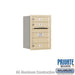 Salsbury 6 Door High Recessed Mounted 4C Horizontal Mailbox with 3 Doors in Sandstone with Private Access - Rear Loading - Sweatfully
