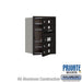 Salsbury 6 Door High Recessed Mounted 4C Horizontal Mailbox with 4 Doors in Black with Private Access - Front Loading - Sweatfully