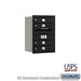 Salsbury 6 Door High Recessed Mounted 4C Horizontal Mailbox with 4 Doors in Black with USPS Access - Rear Loading - Sweatfully
