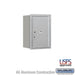 Salsbury 6 Door High Recessed Mounted 4C Horizontal Parcel Locker with 1 Parcel Locker in Aluminum with USPS Access - Rear Loading - Sweatfully