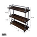 Three-tier Wood Shelf Industrial Bar Cart with Locking Wheels, Boulder Black - Sweatfully