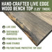 RESTORE Boulder Black Solid Live Edge Wood Accent Bench - Sweatfully