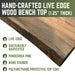 RESTORE Trail Brown Solid Live Edge Wood Accent Bench - Sweatfully