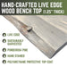 RESTORE Riverstone Grey Solid Live Edge Wood Accent Bench - Sweatfully