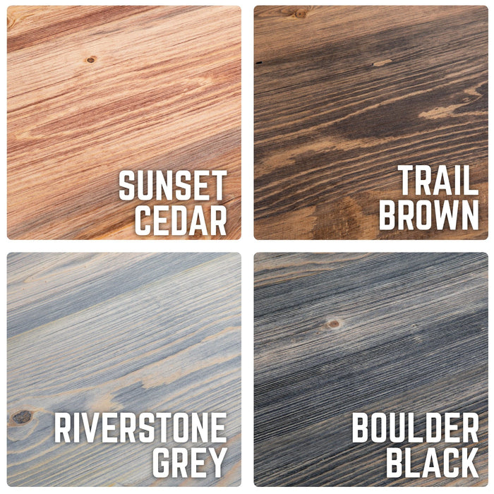 RESTORE Boulder Black Solid Wood Coffee Table - Sweatfully