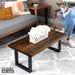 Skyline Boulder Black Solid Wood Coffee Table with 12 in. Landscape Legs - Sweatfully
