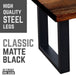 Skyline Boulder Black Solid Wood Coffee Table with 12 in. Landscape Legs - Sweatfully