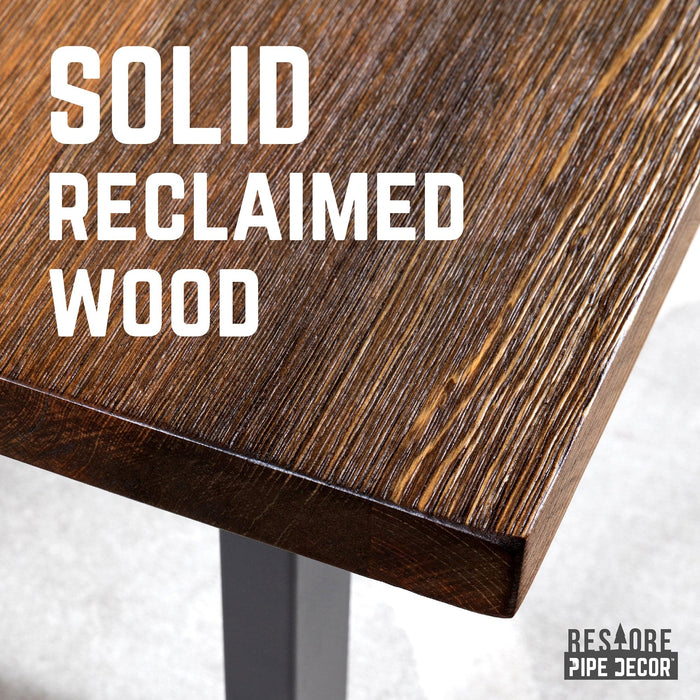 Skyline Boulder Black Solid Wood Coffee Table with 12 in. Landscape Legs - Sweatfully
