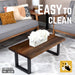 Skyline Boulder Black Solid Wood Coffee Table with 12 in. Landscape Legs - Sweatfully