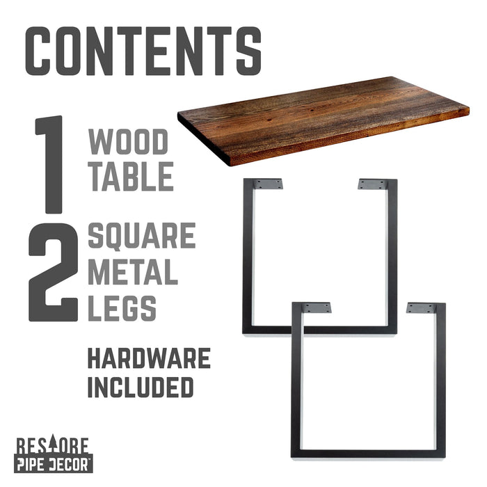 Skyline Boulder Black Solid Wood Coffee Table with 12 in. Landscape Legs - Sweatfully