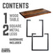 Skyline Boulder Black Solid Wood Coffee Table with 12 in. Landscape Legs - Sweatfully