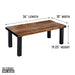 Skyline Boulder Black Solid Wood Coffee Table with 18 in. High-Rise Legs - Sweatfully