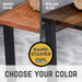 Skyline Boulder Black Solid Wood Coffee Table with 18 in. High-Rise Legs - Sweatfully