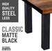 Skyline Boulder Black Solid Wood Coffee Table with 18 in. High-Rise Legs - Sweatfully