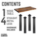 Skyline Boulder Black Solid Wood Coffee Table with 18 in. High-Rise Legs - Sweatfully