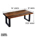 Skyline Boulder Black Solid Wood Coffee Table with 18 in. Landscape Legs - Sweatfully