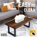 Skyline Boulder Black Solid Wood Coffee Table with 18 in. Landscape Legs - Sweatfully