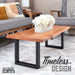 Skyline Sunset Cedar Solid Wood Coffee Table with 12 in. Landscape Legs - Sweatfully