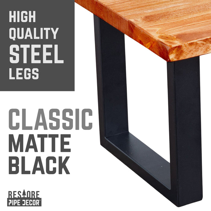 Skyline Sunset Cedar Solid Wood Coffee Table with 12 in. Landscape Legs - Sweatfully