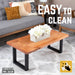 Skyline Sunset Cedar Solid Wood Coffee Table with 12 in. Landscape Legs - Sweatfully
