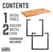 Skyline Sunset Cedar Solid Wood Coffee Table with 12 in. Landscape Legs - Sweatfully